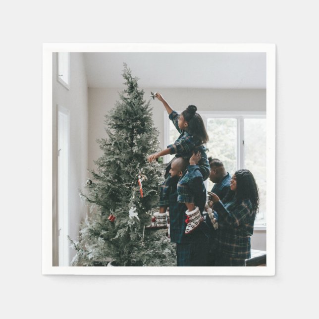 Guardanapo De Papel Foto da família personalizada (Frente)