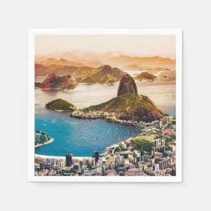 Guardanapo De Papel Foto da paisagem urbana do Rio de Janeiro