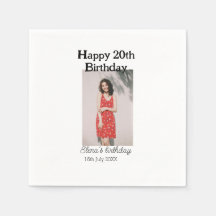 Foto de 20 de aniversário feliz, simples e simples