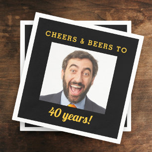 Guardanapo De Papel Foto De Aniversário De 40 Anos