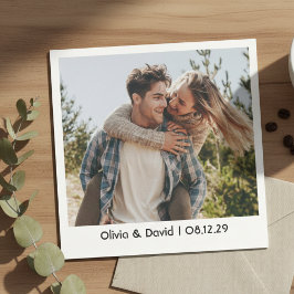 Guardanapo De Papel Foto de Casal Feliz no Casamento
