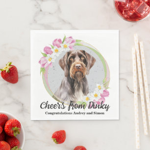 Guardanapo De Papel Foto de Casamento do Ponteiro Wirehaired Alemão