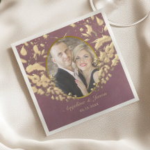 Foto de casamento roxo e dourado luxuoso e elegant