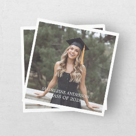 Guardanapo De Papel Foto de Formatura em Tipografia Moderna