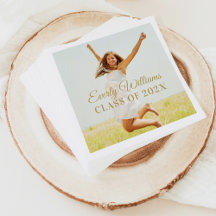 Foto de Graduação Personalizada de Script Dourado 