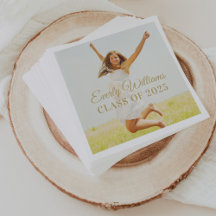 Foto de Graduação Personalizada de Script Dourado 