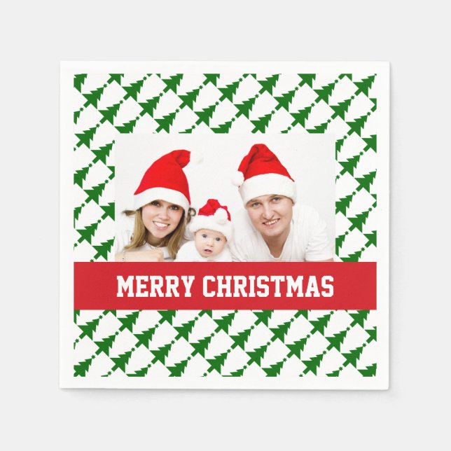 Guardanapo De Papel Foto de Natal da Família Napkins Paper (Frente)