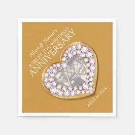 Guardanapo De Papel Foto do aniversário de 75 anos de casamento de Jub