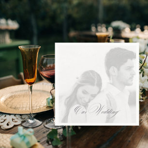 Guardanapo De Papel Foto do nosso coquetel de recepção de casamento