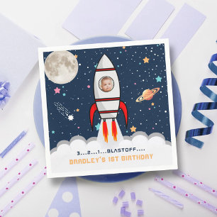 Guardanapo De Papel Foto do primeiro aniversario Espacial Exterior do