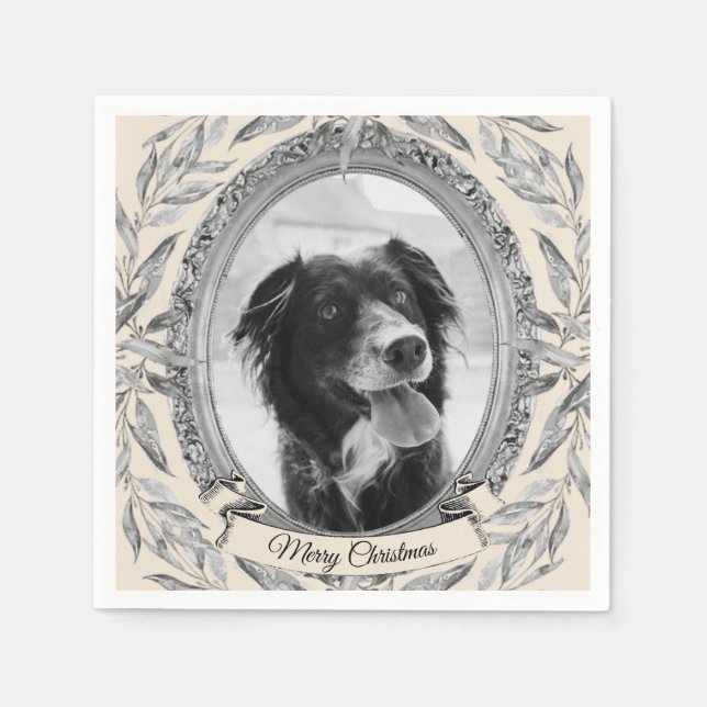 Guardanapo De Papel Foto do quadro Silver Feriado (Frente)