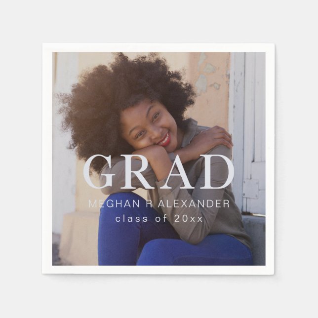 Guardanapo De Papel Foto e nome do Formando clássico (Frente)