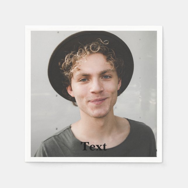 Guardanapo De Papel Foto e texto personalizados (Frente)