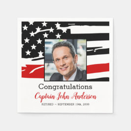 Guardanapo De Papel Foto fina do Partido de Aposentação do Bombeiro Li