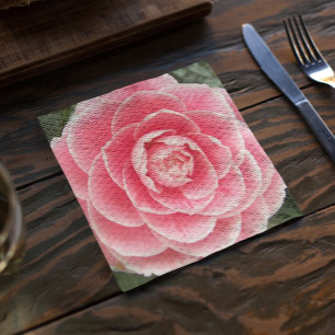 Guardanapo De Papel Foto Floral Rosa Camellia