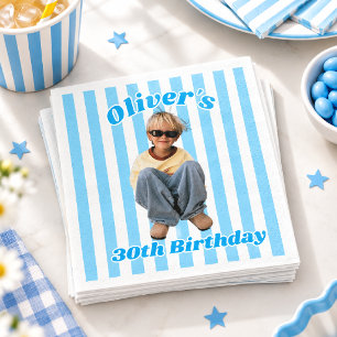 Guardanapo De Papel Foto Infantil Personalizada Aniversário de 30 anos