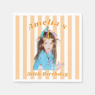 Guardanapo De Papel Foto Infantil Personalizada Aniversário de 30 anos