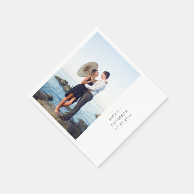 Guardanapo De Papel Foto instantânea Casamento vertical ou Partido Nap (Canto)