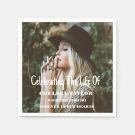 Guardanapo De Papel Foto Moderna Celebração Funeral da Vida Memorial