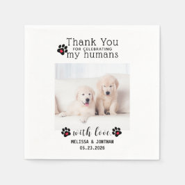 Guardanapo De Papel Foto personalizada de animais de estimação Obrigad