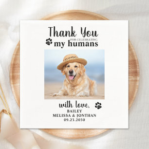 Guardanapo De Papel Foto personalizada de animais de estimação Obrigad