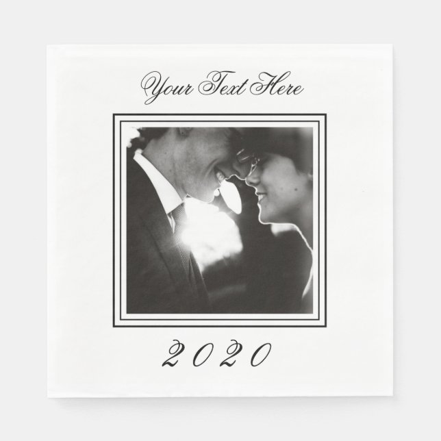 Guardanapo De Papel Foto personalizada de Aniversário Napkins (Frente)