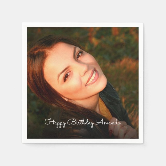 Guardanapo De Papel Foto personalizada de Napkins (Frente)