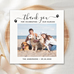Guardanapo De Papel Foto Personalizada Moderna Obrigado Casamento de C