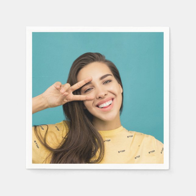 Guardanapo De Papel Foto personalizada personalizada divertida (Frente)