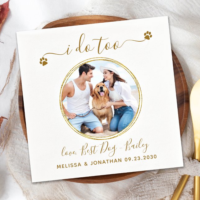 Guardanapo De Papel Foto Personalizada Que Eu Faço Para Casamento Dour (Criador carregado)