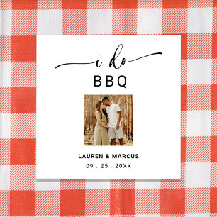 Guardanapo De Papel Foto Rustic Script I Do CHURRASCO Festa de noivado