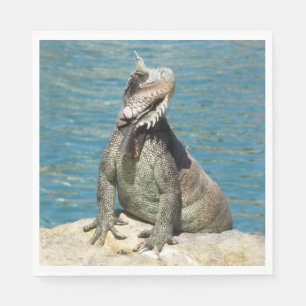 Guardanapo De Papel Fotografia da Vida Selvagem Tropical de Iguana