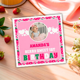 Guardanapo De Papel Fotografia de Celebração de Primeiro Aniversário d