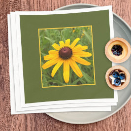 Guardanapo De Papel Fotografia de Flor de Rudbeckia Amarela Única Emol
