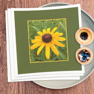 Guardanapo De Papel Fotografia de Flor de Rudbeckia Amarela Única Emol