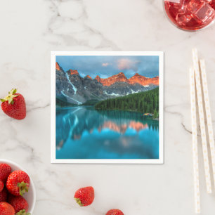 Guardanapo De Papel Fotografia de paisagem Cena Montanha e Lago