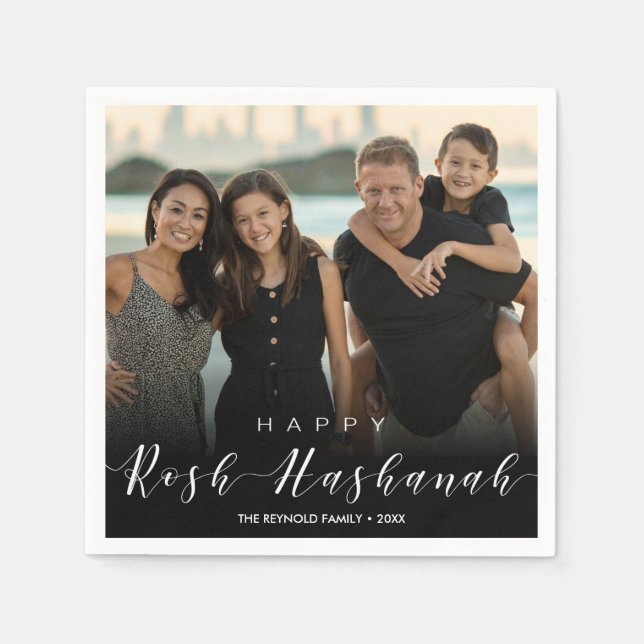 Guardanapo De Papel Fotografia Moderna Rosh Hashanah Ano Novo (Frente)