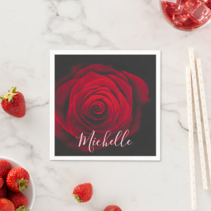 Guardanapo De Papel Fotografia personalizada da colheita da rosa verme