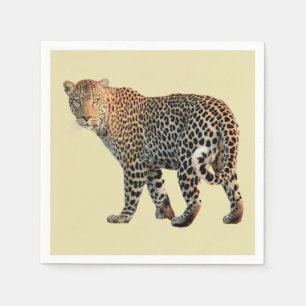 Guardanapo De Papel Fotografia selvagem manchada do gato do leopardo