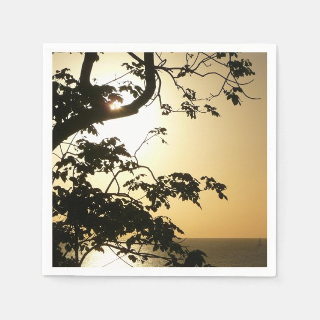 Guardanapo De Papel Fotografia Tropical II através do Sol (Frente)
