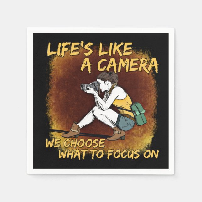 Guardanapo De Papel Fotografia - Vida Como Um Fotógrafo De Câmera (Frente)