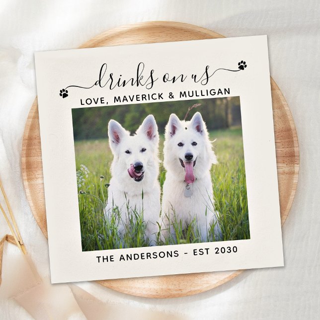 Guardanapo De Papel Fotografias Personalizadas No Casamento De Pet Do  (Criador carregado)