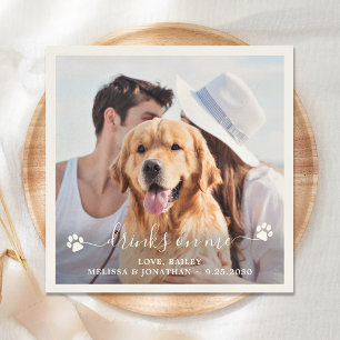 Guardanapo De Papel Fotografias Personalizadas No Casamento Do Pet Do