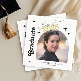 Guardanapo De Papel Fotos da Turma de 2026 na Formatura Retro