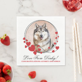 Guardanapo De Papel Fotos de casamento de São Valentão com cachorros d