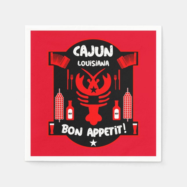 Guardanapo De Papel Fotos e eventos cajun da Louisiana (Frente)