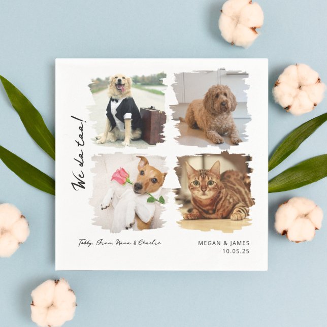 Guardanapo De Papel Fotos Únicas Que Fazemos Para Pet Cats Casamento (Criador carregado)