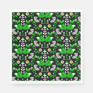 Guardanapo De Papel Fox Nordic Scandinavian Folart Tablecloth