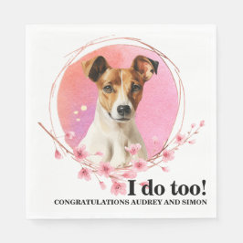 Guardanapo De Papel Fox Suave Terrier Wedding Napkins com Cães Foto