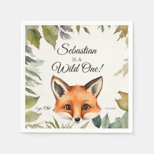 Guardanapo De Papel Fox Wild One Woodland Festa de aniversário Animal